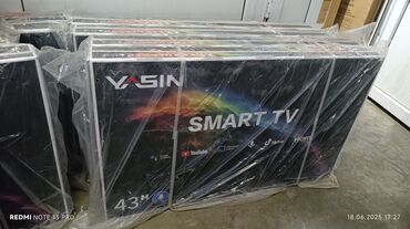 Телевизоры: Срочная акция телевизор YASIN 43 cmart android 14 Модель 43E9000 Цена