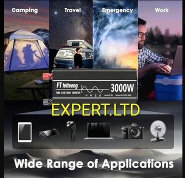 İnverterlər: Yeni Inverter, 3000-5000 Vt, 12 - 220 volt, Ünvandan götürmə, Ödənişli çatdırılma, Rayonlara çatdırılma — 25