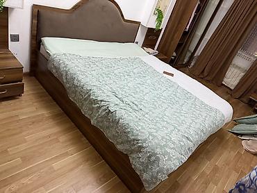 matras yeni: Iki nəfərlik taxta çarpayı dəsti - Material: ağac əsaslı korpus — 1
