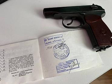 сигнальный макаров: Пневматический пистолет МР-654К (Baikal), газобаллонный CO₂, калибр — 2