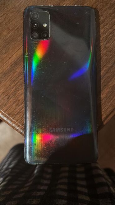 чехол а51: Samsung A51, Б/у, 64 ГБ, цвет - Черный, 2 SIM