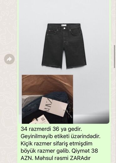 qara rəng qadın futbolkaları: Women's Short Zara, XS (EU 34)