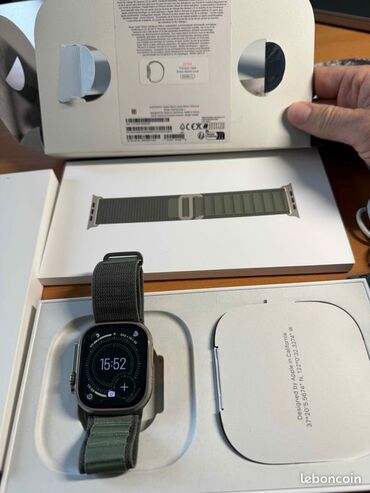 малютка каракол: Apple Watch Ultra (49 мм) с ремешком Trail Loop (цвет Olive/зелёный)