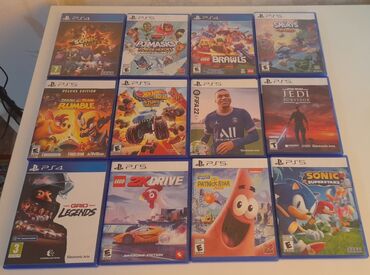 ps diskləri: PS4 və PS5 üçün orijinal disklərdən ibarət oyun kolleksiyası