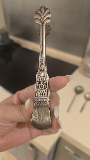 qaşıq desti: Retro metal çay qaşıqları və dekorativ aksesuar dəsti - 4 ədəd metal — 4