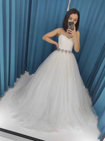 Свадебные платья: Свадебное платье, One size, Б/у — 2