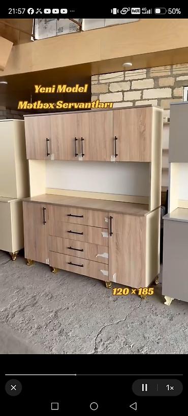 Ev üçün mebel: Yeni model mətbəx servantları Ölçü: 120 × 185 sm (şəkillərdə — 2