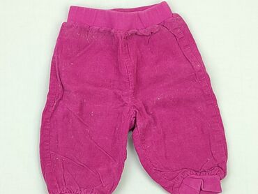 krótkie materiałowe spodenki: Niemowlęce spodnie materiałowe, 3-6 m, 62-68 cm, stan - Dobry