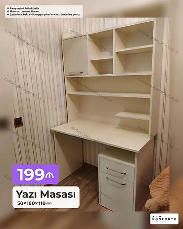 Ev və bağ: Düz masa, Stulsuz, Polkalı, Siyirməli, Sadə laminat — 1