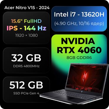 замена экрана на ноутбуке acer цена: Ноутбук, Acer, 32 ГБ ОЗУ, Intel Core i7, 15.6 ", Новый, Для работы, учебы, память SSD