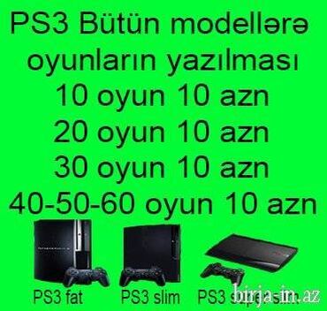 playstation 3 qiymeti kreditle: Playstation 3 oyun yazilmasi 10 oyun-10 manat 20 oyun-10 manat 30