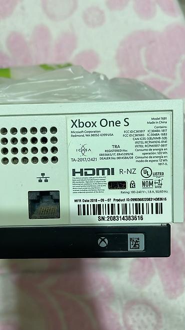 xbox seris x: Məhsul: Microsoft Xbox One S oyun konsolu (ağ rəng) Xüsusiyyətlər: - — 6