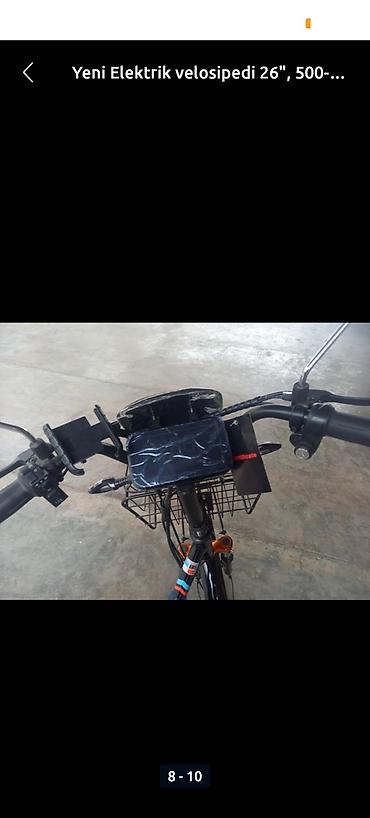 velpsiped: İşlənmiş Elektrik velosipedi 26", sürətlərin sayı: 1, 500-750 Vt, Ödənişli çatdırılma — 4