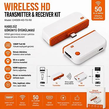 internet oturucu: Wireless HD Transmitter & Receiver Kit (Model: CHD09-HD-TX-RX) — 3