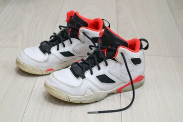 кроссовки 34 35: NIKE Jordan Flight Club 91 White Infrared Basketball Sneakers