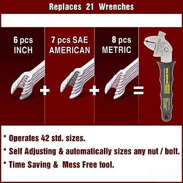 Ključevi: Univerzalni samopodešavajući ključ – Versa Wrench 21 u 1 - — 2