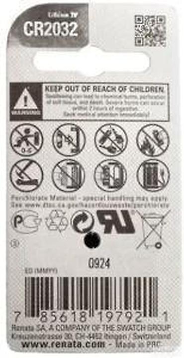 Baterije: Renata CR2032 litijumska dugmad-baterija, 3V - Tip: CR2032 (Lithium — 18