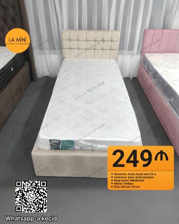 taxt altlığı: Təknəfərlik çarpayı, Bazalı, Matras ilə