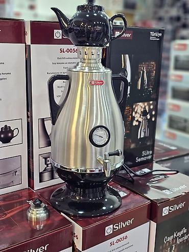 ucuz samavarlar: Elektrikli samovar silver model: sl-0056 elektri̇k semaver 5l — 3