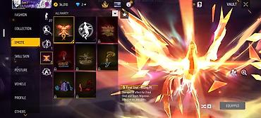 ideal hediyye kartlari: **Free Fire hesabı** Şəkillərdə görünən Free Fire hesabında aşağıdakı — 9