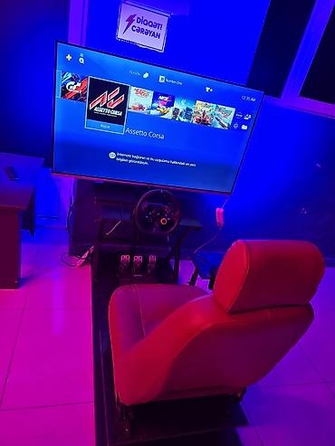 Видеоигры и приставки: Realistik yarış simulyatoru qurğusu - Böyük ekranlı TV ilə tam yarış — 1