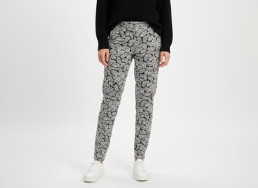 spodnie wykrój: H&M, Material trousers for women, size M