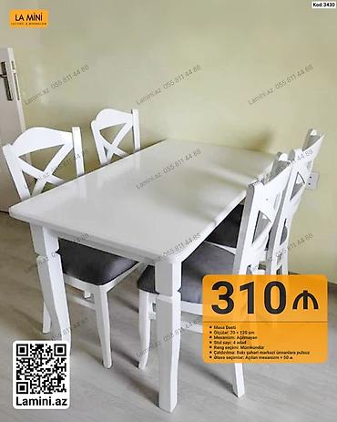 Mebel: Məhsul: Masa Dəsti (Kod: 3430) - Ölçülər: 70 × 120 sm - Mexanizm — 1