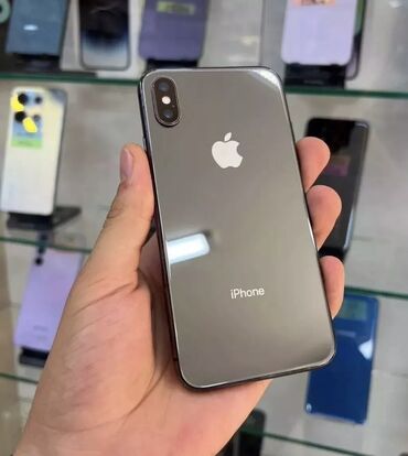 Apple iPhone: IPhone X, 64 GB, Qara, Zəmanət, Face ID, Sənədlərlə