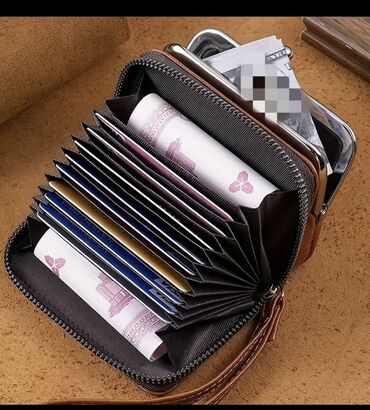 Portmone, pulqabıları: Qadınlar üçün mini-vintaj kilidli retro üslublu cüzdan və kart/pul — 4