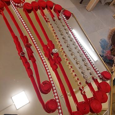 Toy paltarları və aksesuarları: Qırmızı kəmər/kəmər aksesuarları – gəlin və nişan üçün - Zərif — 1
