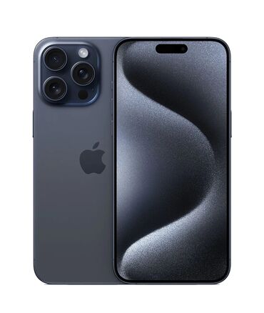 apple 15 pro max цена бишкек: IPhone 15 Pro Max, Колдонулган, 256 ГБ, Көк, Коргоочу айнек, Каптама, Кабель, 92 %