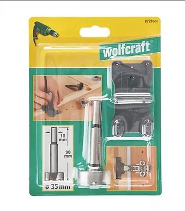 merdevine cena: Wolfcraft 8728000 set za ugradnju šarki (šablon + Forstner burgija) - — 4