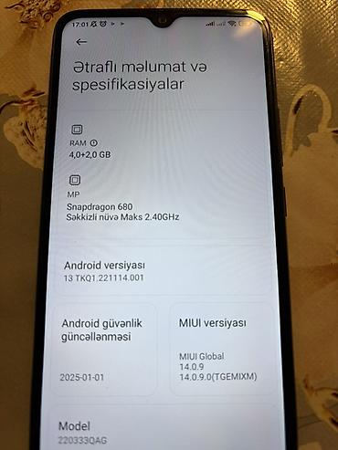 Samsung: Samsung Galaxy A13, 128 GB, rəng - Qara, Barmaq izi, İki sim kartlı, Sensor — 16