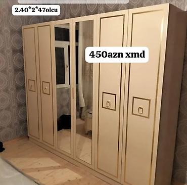 iskaflar: Yeni, 6 qapı, Güzgülü, Bej, Açılan, Düz dolab — 1