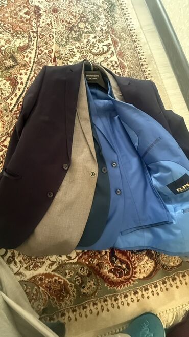 барсетка кожаные: Мужской костюм, XL, Massimo Dutti, Б/у, цвет - Синий, Самовывоз