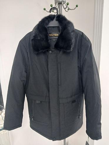 half zip: Мужская зимняя куртка SULEYMAN - Цвет: чёрный - Размер на бирке: 50 - — 1