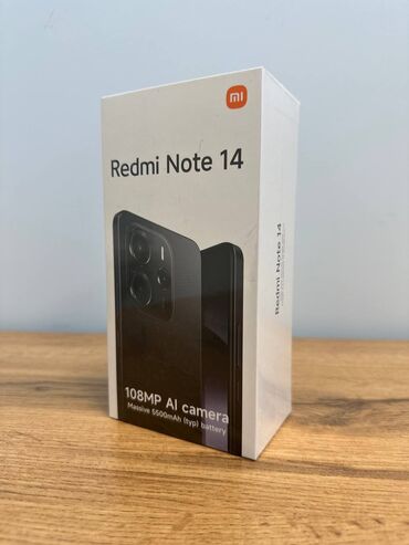 промышленные швейные машины в рассрочку: Redmi, Redmi Note 14, Жаңы, 128 ГБ, түсү - Кара, 1 SIM, 2 SIM, eSIM