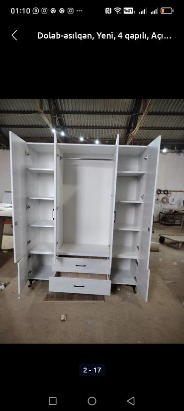Dolablar: Yeni, 4 qapılı Düz dolab, Dolab-asılqan — 13