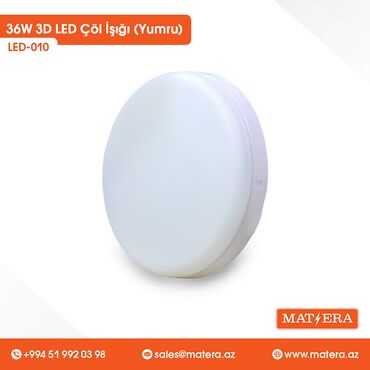 i̇şıqlandırma: 🔸 led lampa — "36w 3d led çöl i̇şığı (yumru) led-010" qi̇ymət