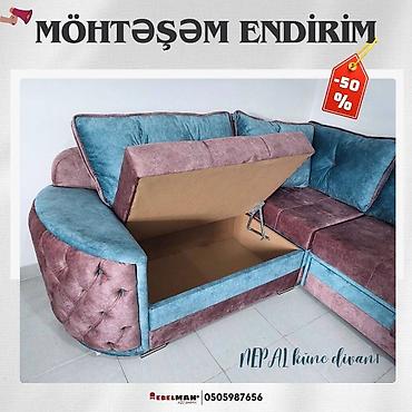 Divanlar: Künc divan, Yeni, Açılan, Bazalı, Parça, Ödənişli çatdırılma — 3