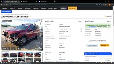 Subaru: Subaru Ascent: 2019 г., 2.4 л, Вариатор, Бензин, Внедорожник — 20