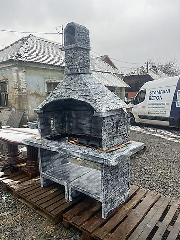 drvo mimoze: Betonski roštilj/letnja kuhinja sa dimnjakom - Materijal: armirani — 1