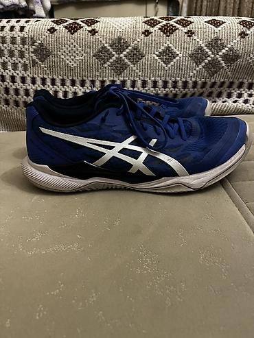 Мужская обувь: ASICS Gel-Tactic12 voleyball ayaqqabısı - Rəng: Kobalt mavi, ağ loqo — 3