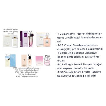 Ətriyyat: Heftelerle qalici 50 ml fransuski qadin etirleri, paltari yu geyin — 6
