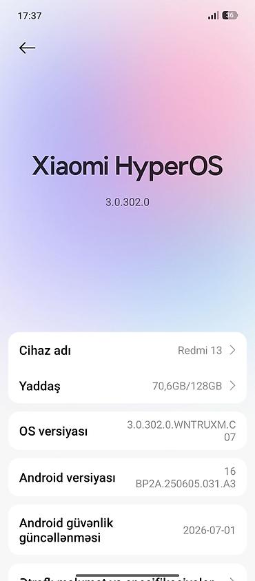 Mobil telefonlar: Redmi 13, 128 GB, rəng - Qara — 10