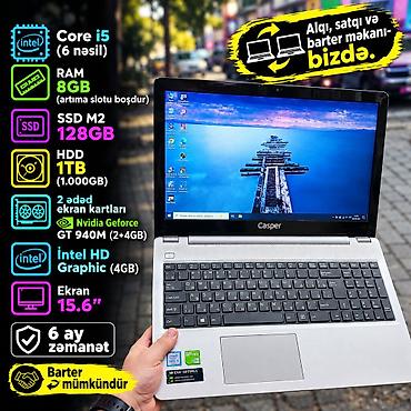 komputer notbuk: İ5-6nəsil/Ram 8gb/SSD 128gb+HDD 1TB/Nvidia GT940M Şəkillərdə görünən — 1
