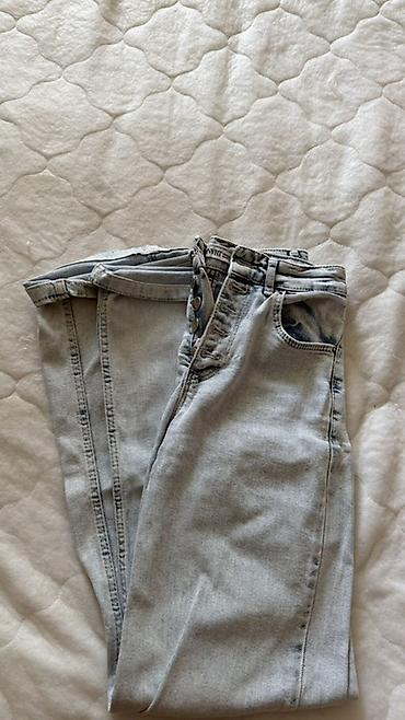 kastum şalvar modelleri: Qadın cins şalvarları – 4 model seti - Açıq göy rəngli klassik denim — 1