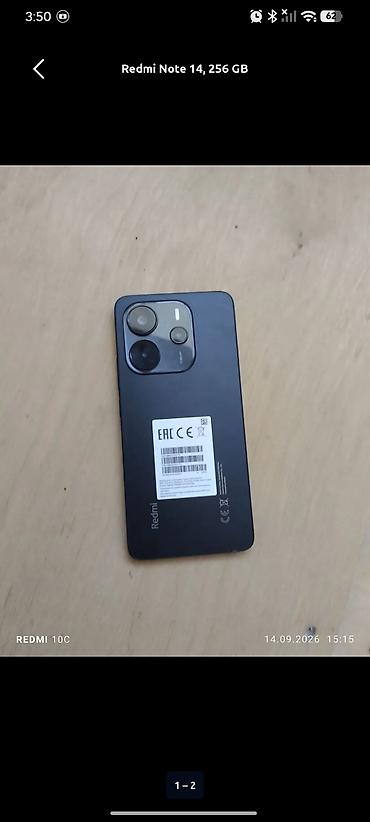 Redmi Note 14, 256 GB, rəng - Qara, Barmaq izi, İki sim kartlı, Face ID