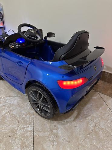 mini mercedes: Uşaq üçün elektrikli minik avtomobili – Mercedes üslubunda, mavi rəng — 5
