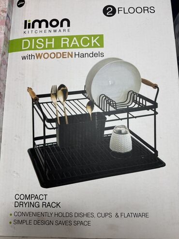 сушка для посуды над мойкой: Двухъярусная сушилка для посуды Limon Kitchenware с деревянными